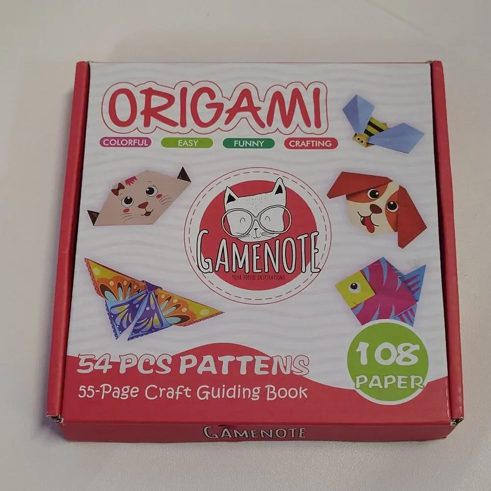 Gamenote HR ZZ54 Origami Kit 108 Sheets 54 Patterns Double Sided Vivid